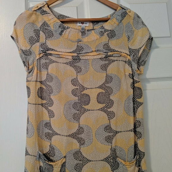Grey and yellow blouse - Picture 1 of 3